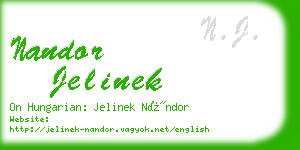 nandor jelinek business card
